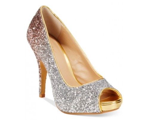 Thalia Sodi Cereza Glitter Platform Pumps Women's Shoes