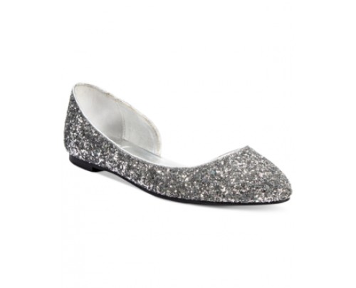 Material Girl Izzy d'Orsay Glitter Flats, Only at Macy's Women's Shoes